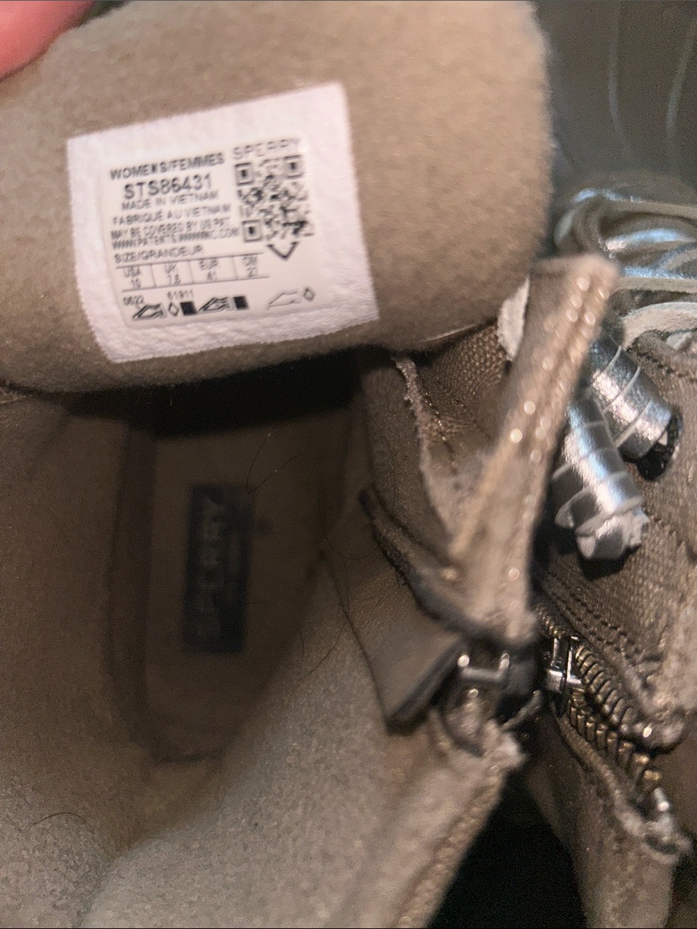 Sperry Taupe/Beige Rubber Duck Boots, Size 10 - Picture 6 of 6